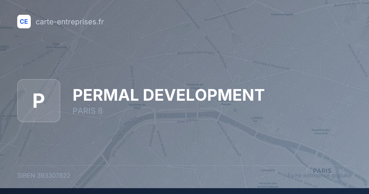 PERMAL DEVELOPMENT — 393307822 — fiche entreprise