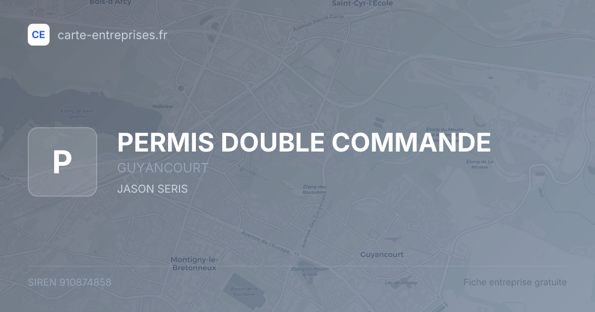 PERMIS DOUBLE COMMANDE — 910874858 — fiche entreprise