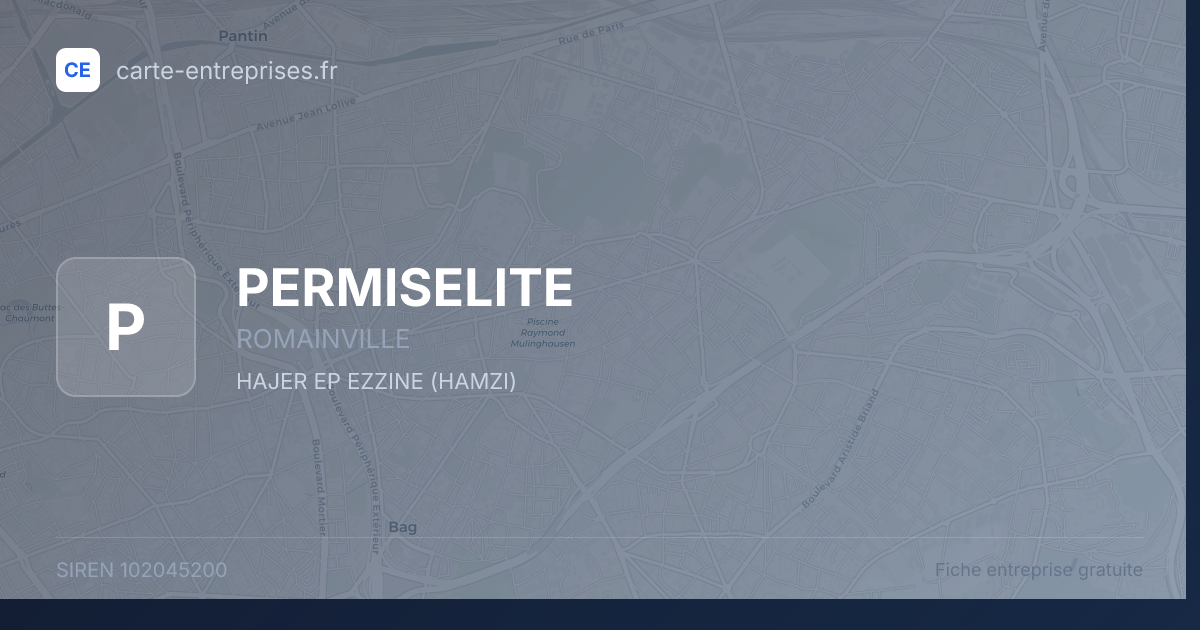 PERMISELITE — 102045200 — fiche entreprise