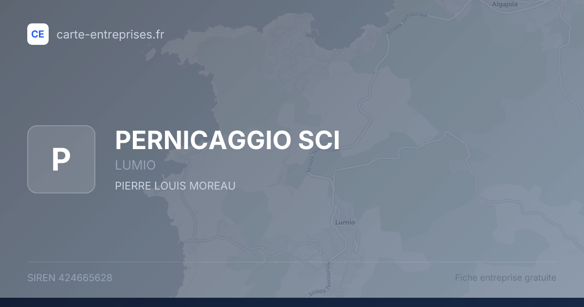 PERNICAGGIO SCI — 424665628 — fiche entreprise