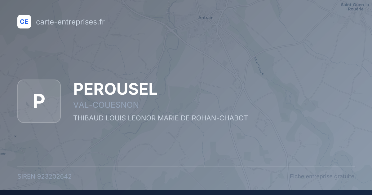 PEROUSEL — 923202642 — fiche entreprise