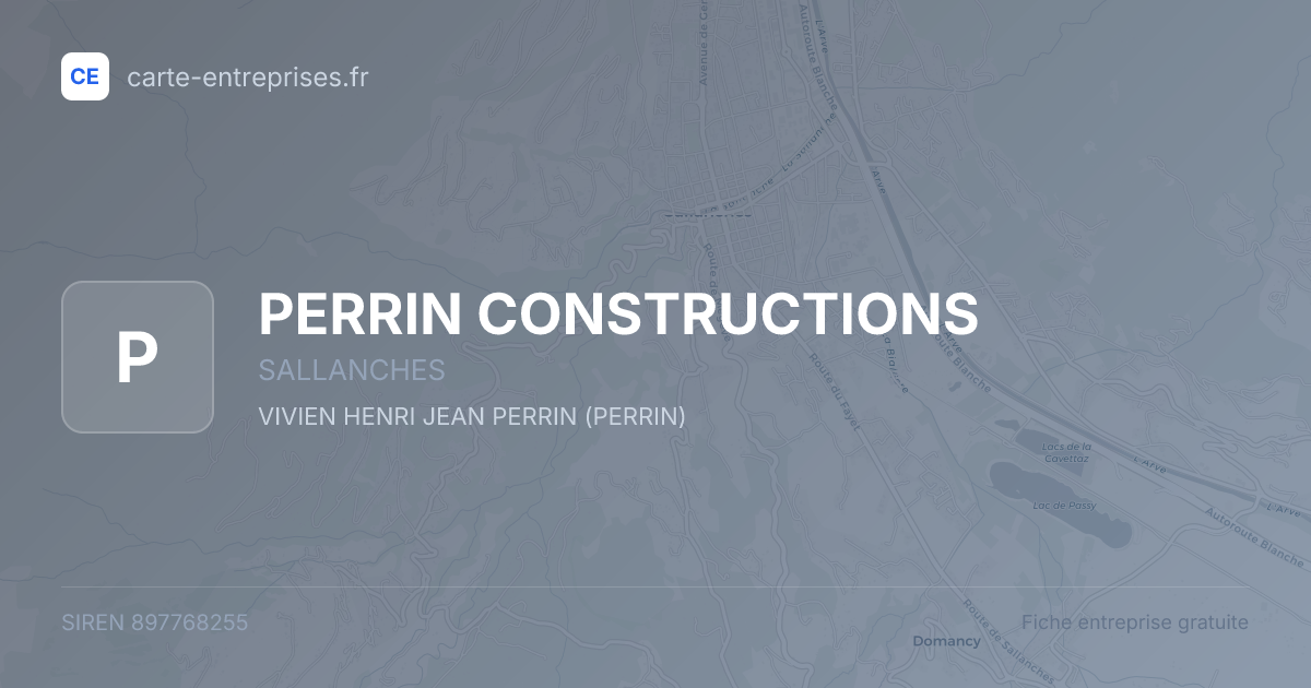 PERRIN CONSTRUCTIONS — 897768255 — fiche entreprise