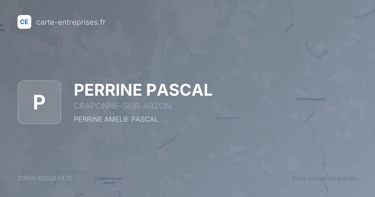 PERRINE PASCAL — 805080470 — fiche entreprise