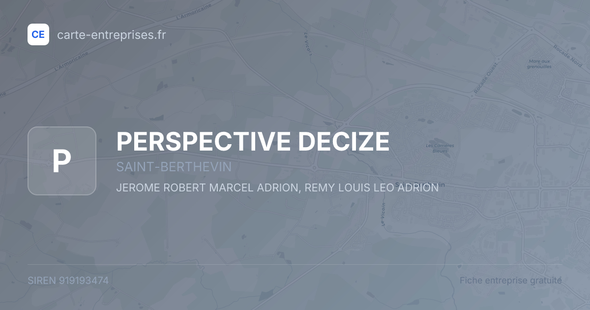 PERSPECTIVE DECIZE — 919193474 — fiche entreprise
