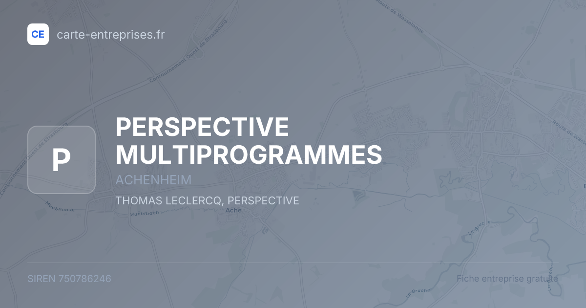 PERSPECTIVE MULTIPROGRAMMES — 750786246 — fiche entreprise