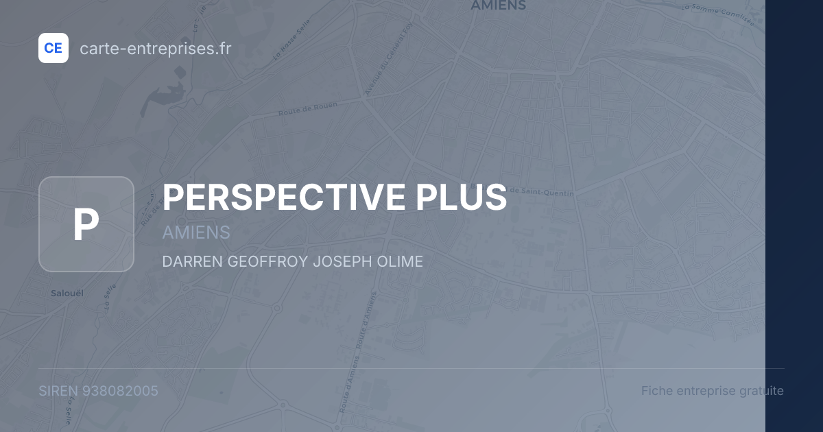 PERSPECTIVE PLUS — 938082005 — fiche entreprise
