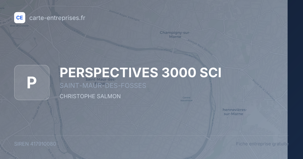 PERSPECTIVES 3000 SCI — 417910080 — fiche entreprise