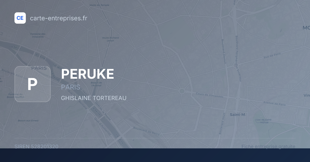 PERUKE — 528201320 — fiche entreprise