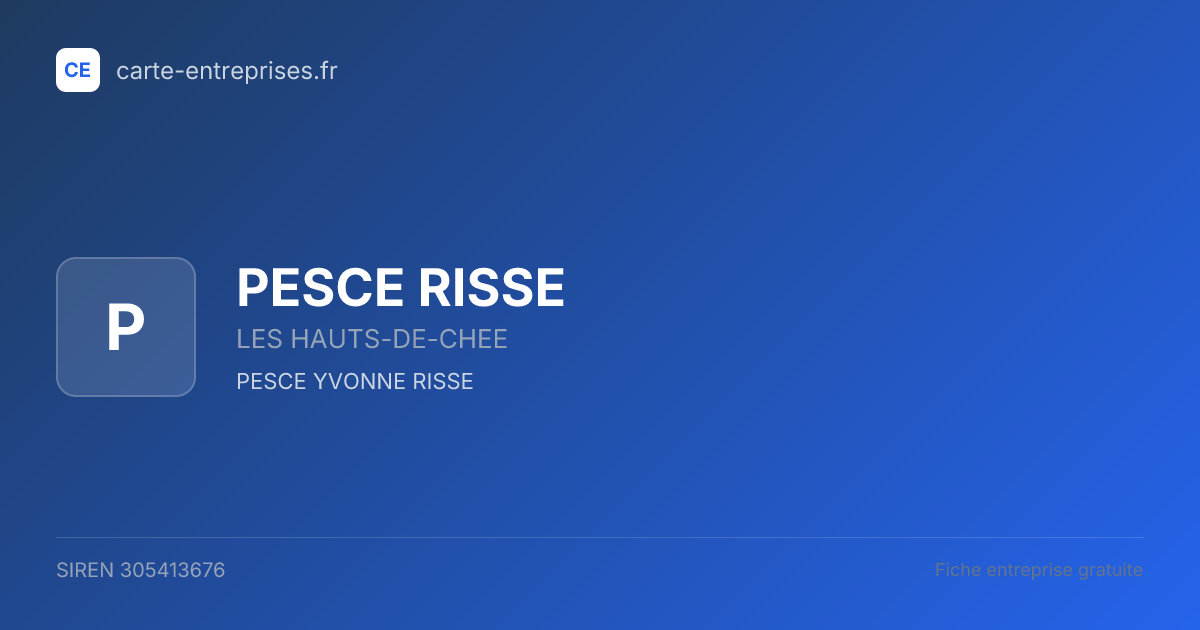 PESCE RISSE — 305413676 — fiche entreprise