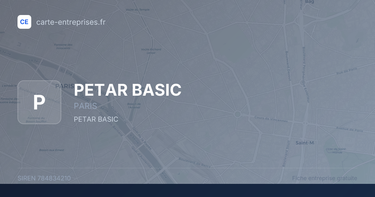 PETAR BASIC — 784834210 — fiche entreprise