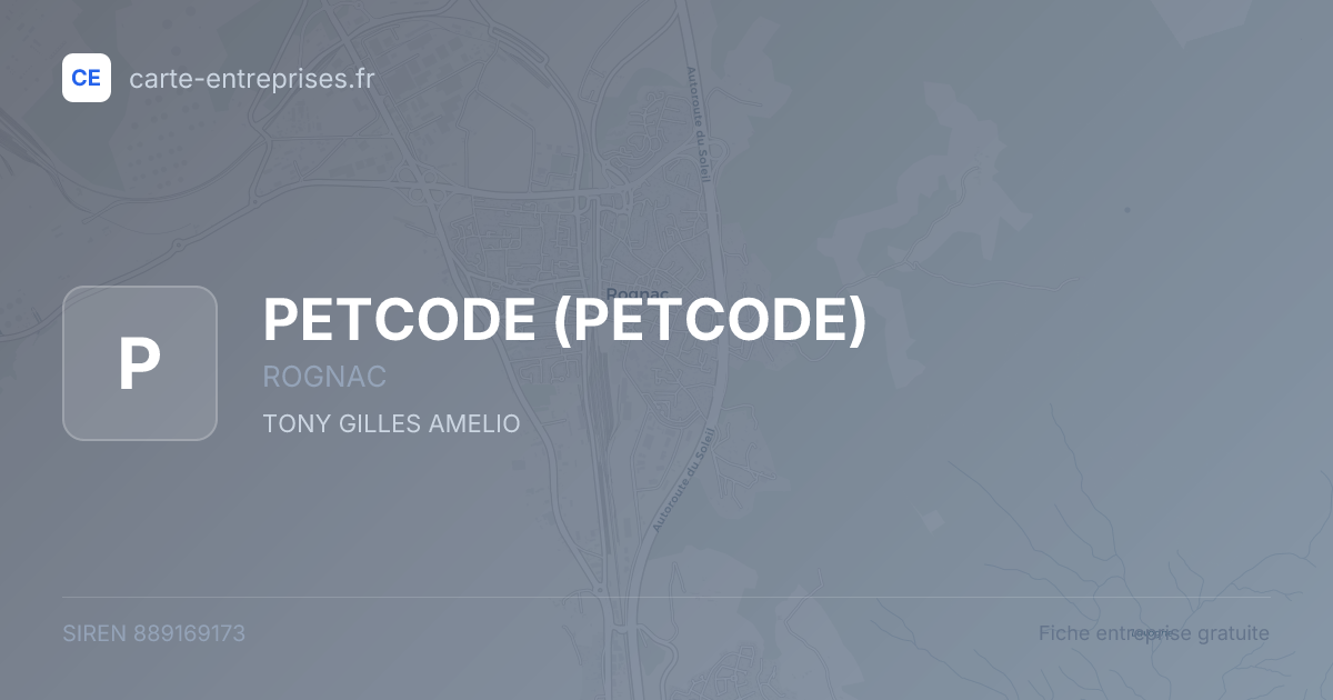 PETCODE — 889169173 — fiche entreprise