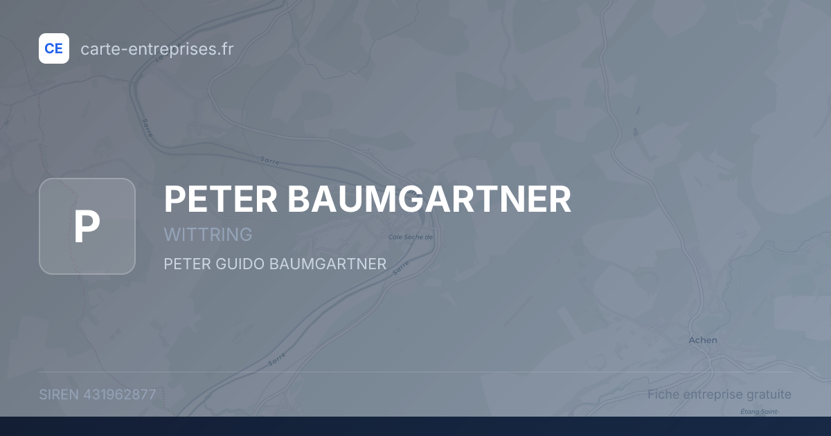 PETER BAUMGARTNER — 431962877 — fiche entreprise
