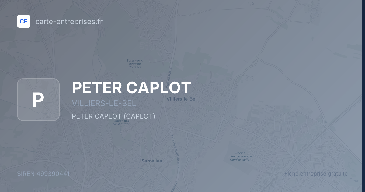 PETER CAPLOT — 499390441 — fiche entreprise