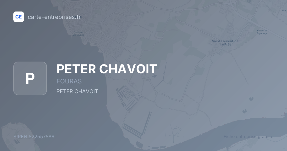 PETER CHAVOIT — 522557586 — fiche entreprise