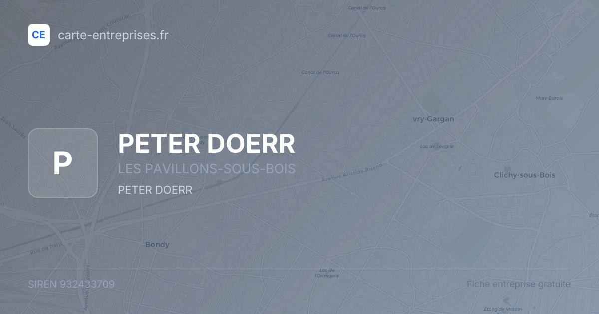 PETER DOERR — 932433709 — fiche entreprise