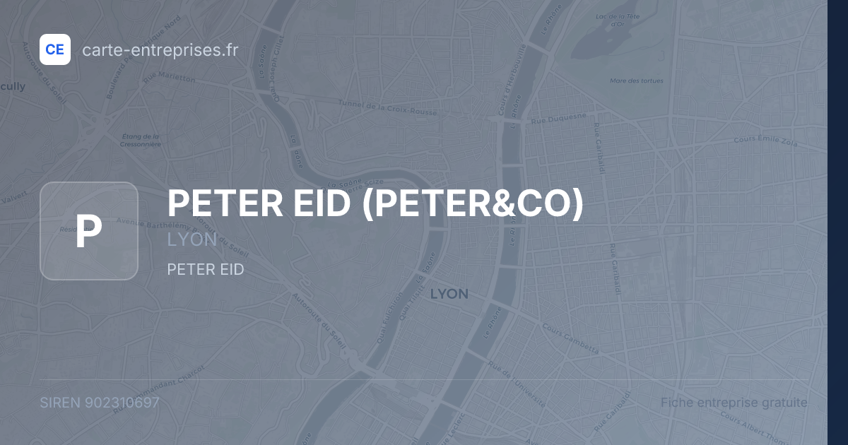 PETER EID (PETER&CO) — 902310697 — fiche entreprise