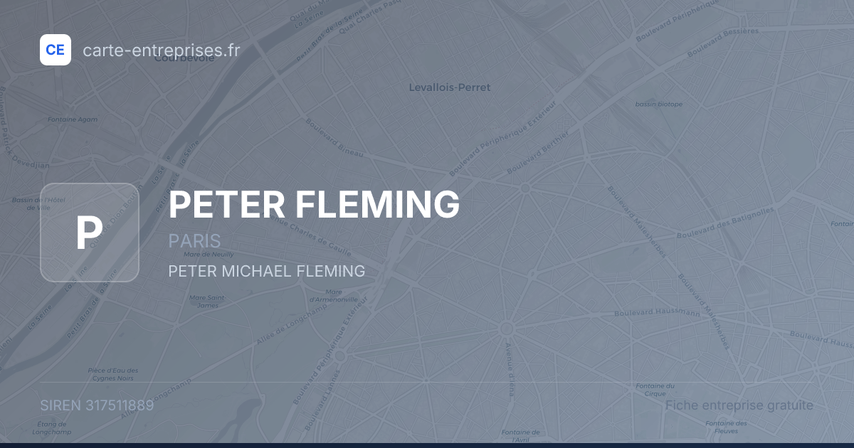 PETER FLEMING — 317511889 — fiche entreprise