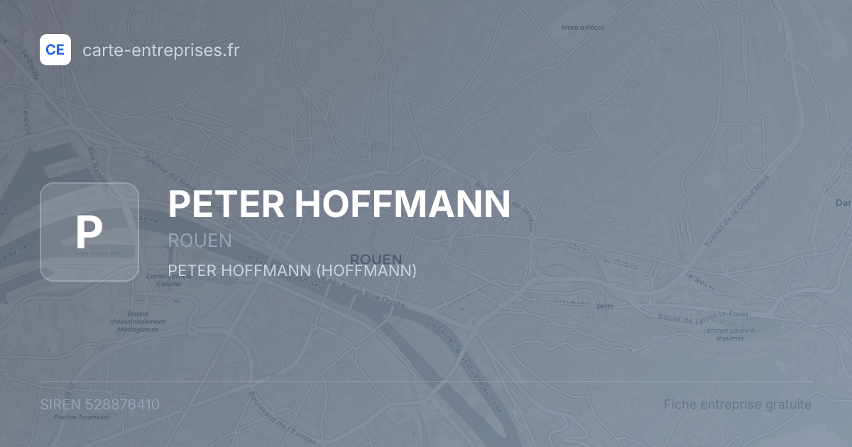 PETER HOFFMANN — 528876410 — fiche entreprise