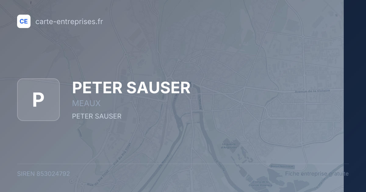 PETER SAUSER — 853024792 — fiche entreprise