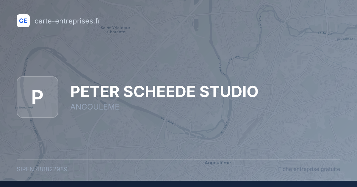 PETER SCHEEDE STUDIO — 481822989 — fiche entreprise