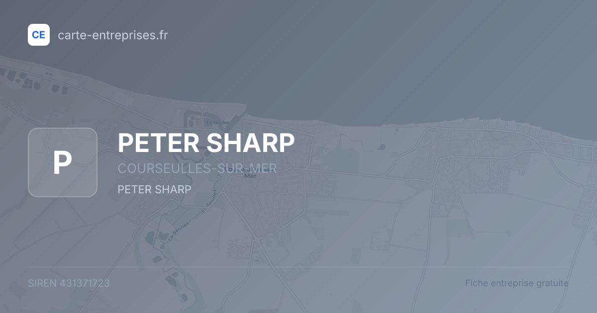 PETER SHARP — 431371723 — fiche entreprise