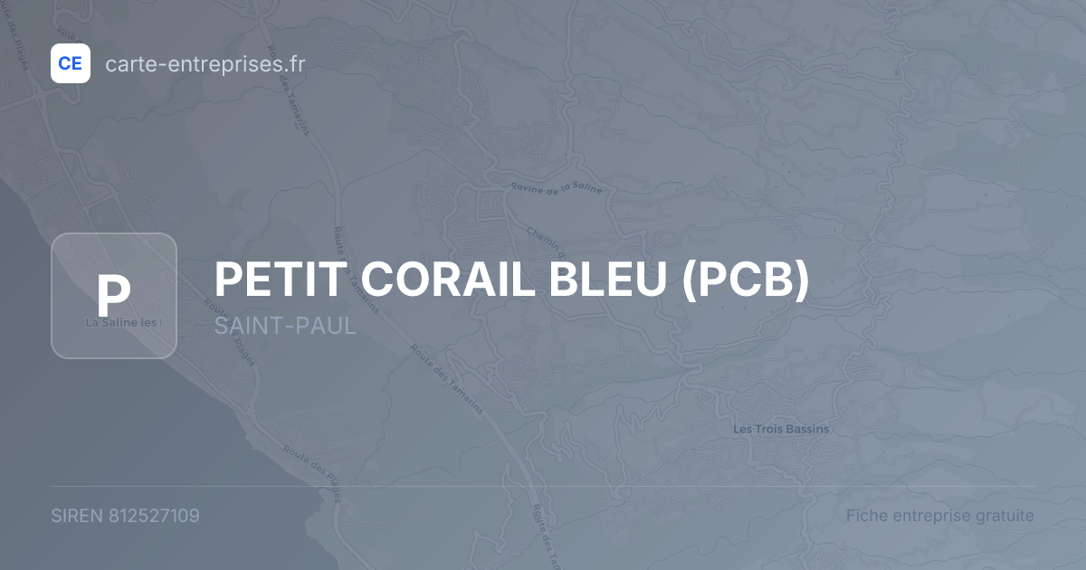 PETIT CORAIL BLEU (PCB) — 812527109 — fiche entreprise