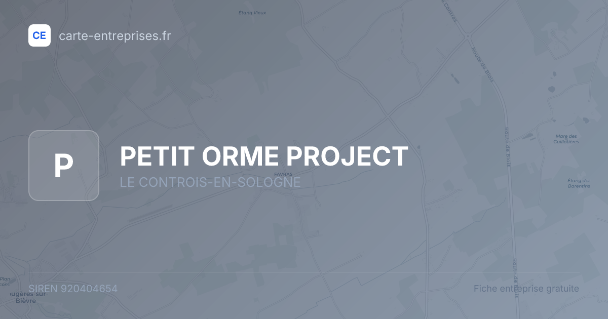 PETIT ORME PROJECT — 920404654 — fiche entreprise