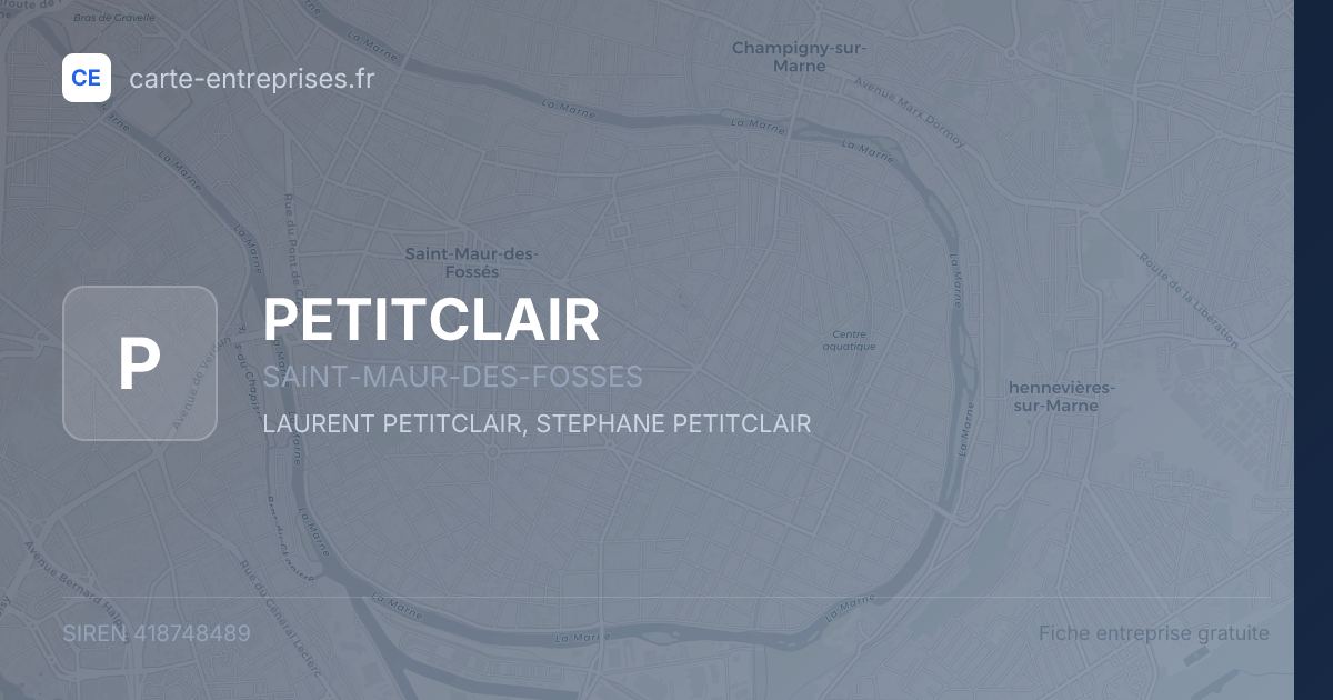 PETITCLAIR — 418748489 — fiche entreprise