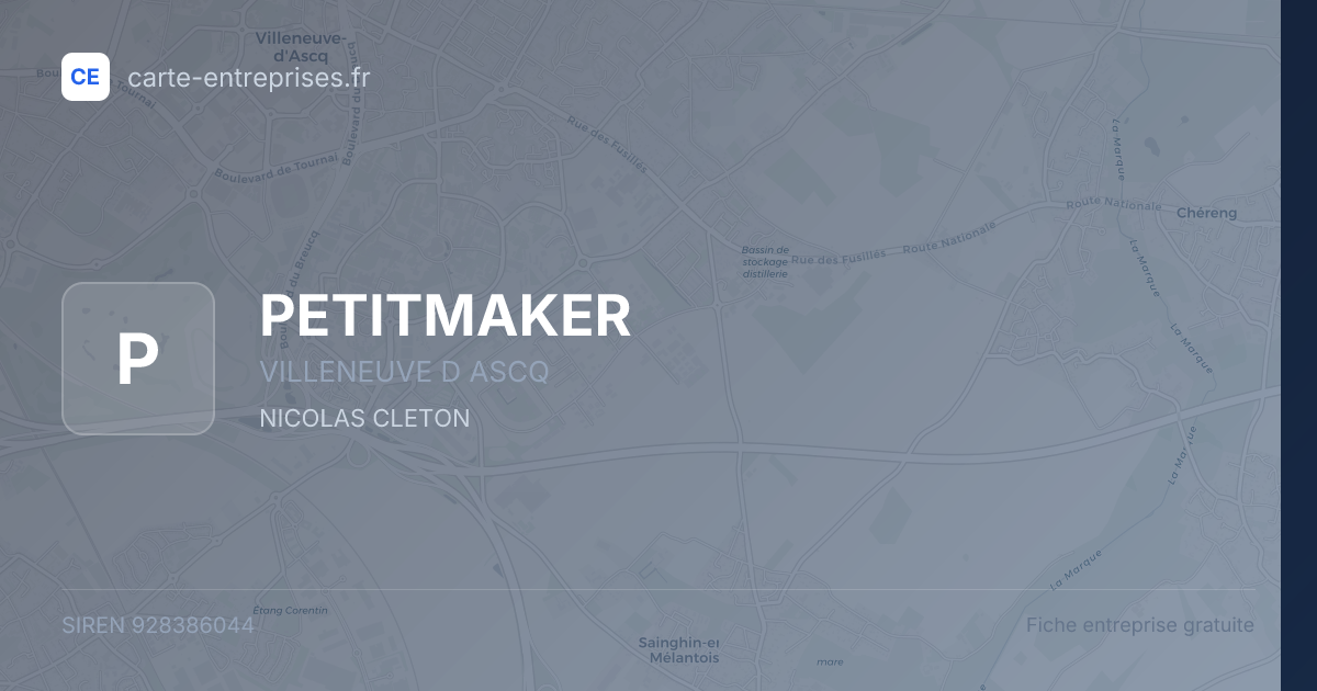 PETITMAKER — 928386044 — fiche entreprise
