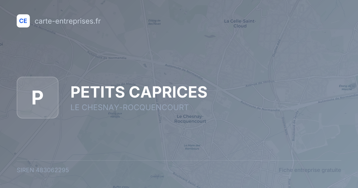 PETITS CAPRICES — 483062295 — fiche entreprise