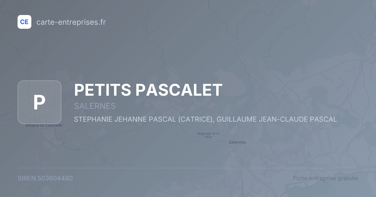 PETITS PASCALET — 503604480 — fiche entreprise