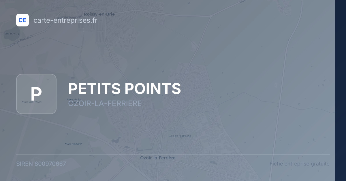 PETITS POINTS — 800970667 — fiche entreprise
