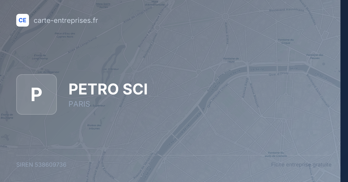 PETRO SCI — 538609736 — fiche entreprise