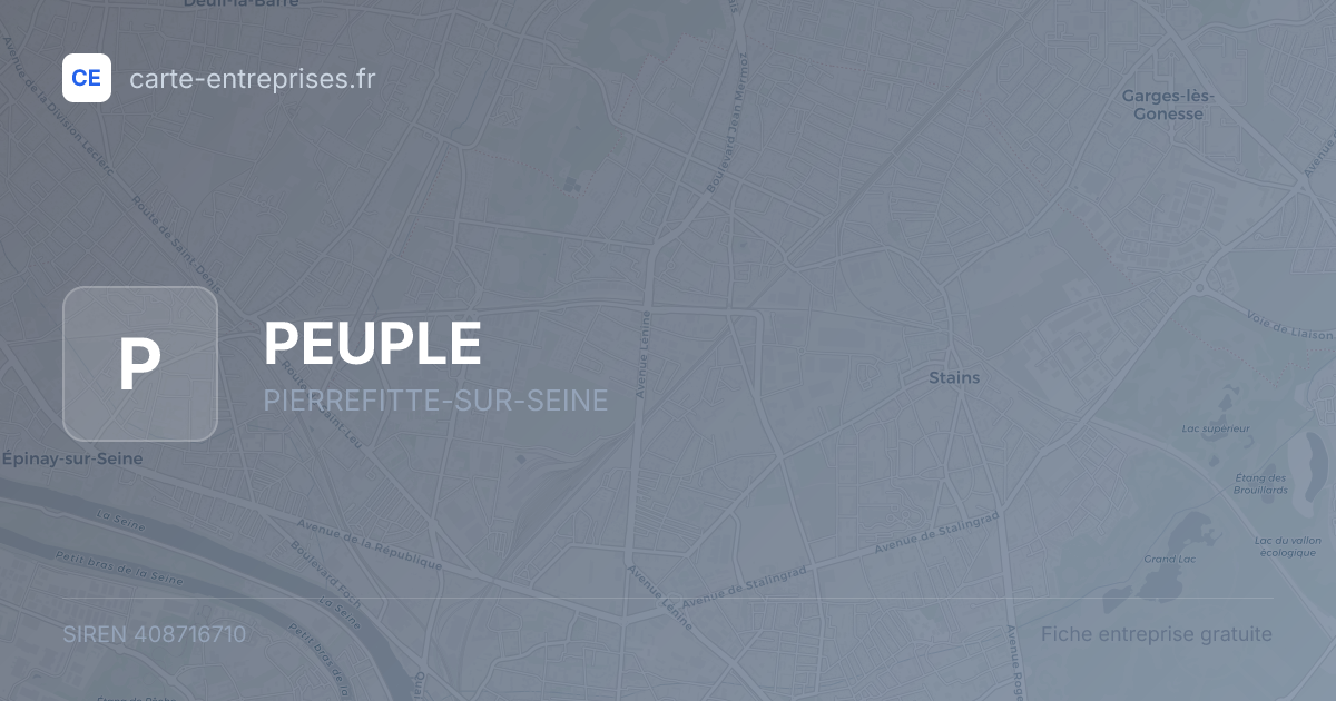 PEUPLE — 408716710 — fiche entreprise