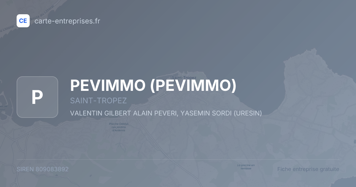 PEVIMMO — 809083892 — fiche entreprise