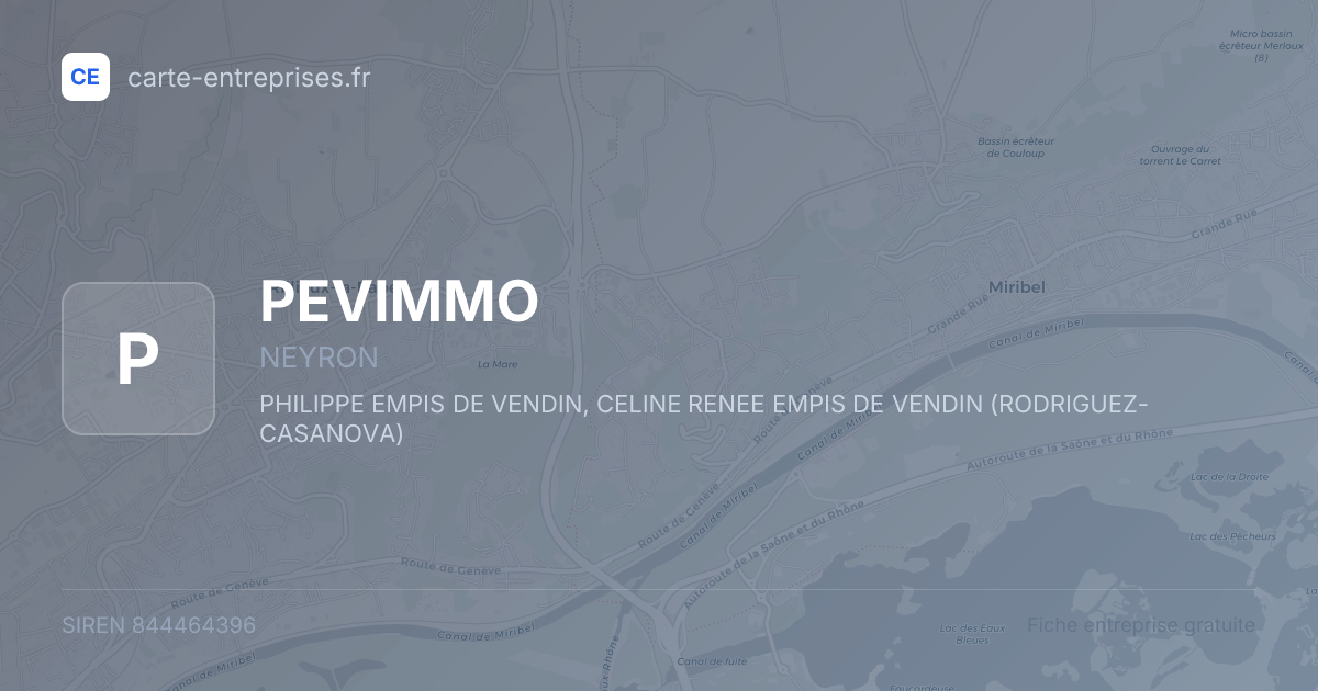 PEVIMMO — 844464396 — fiche entreprise