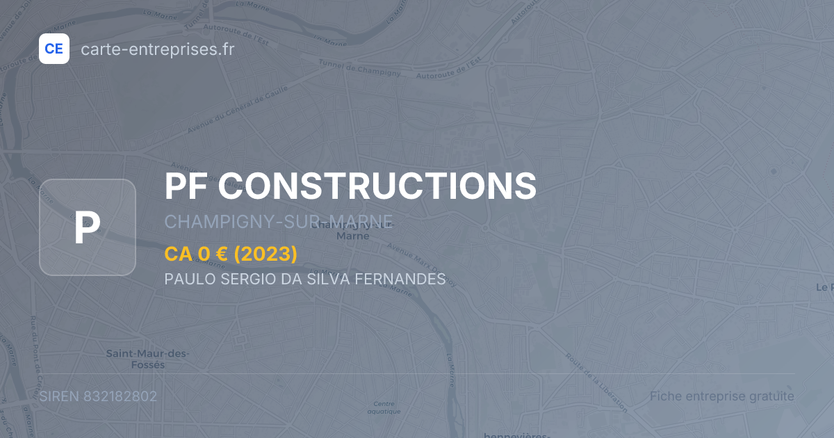 PF CONSTRUCTIONS — 832182802 — fiche entreprise