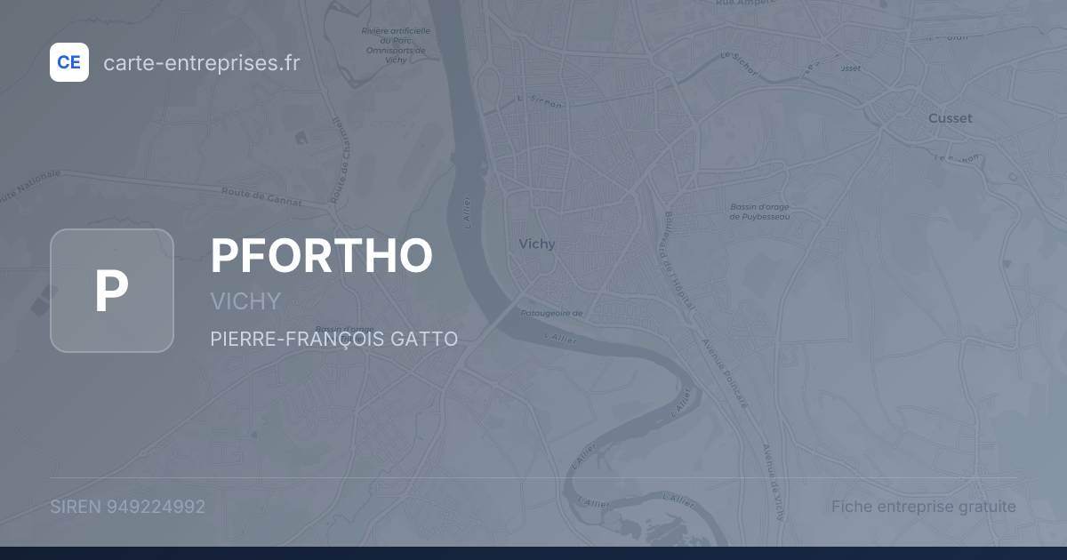 PFORTHO — 949224992 — fiche entreprise