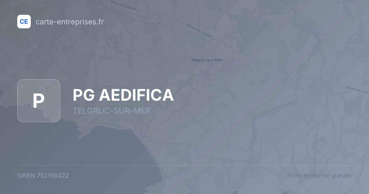 PG AEDIFICA — 752156422 — fiche entreprise