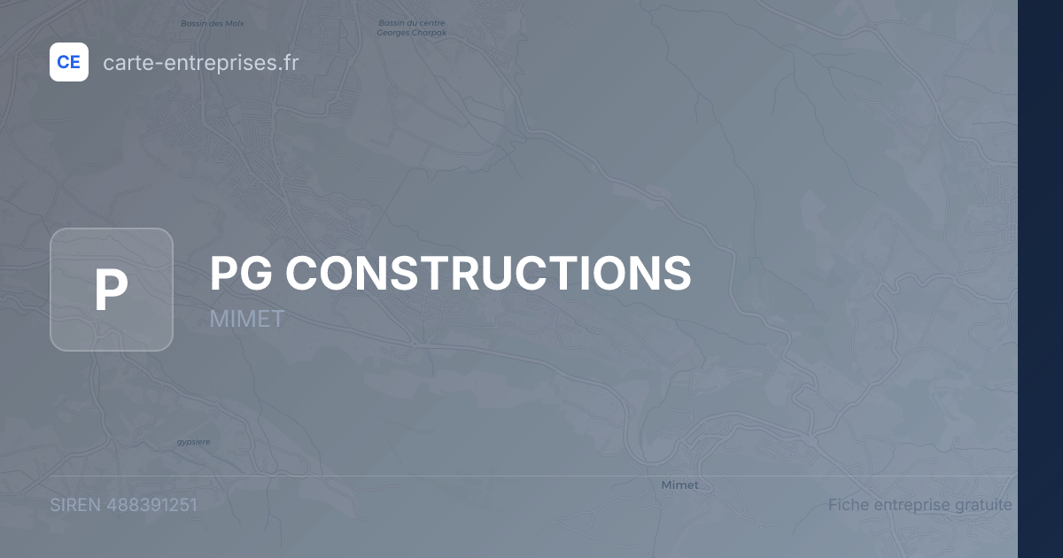 PG CONSTRUCTIONS — 488391251 — fiche entreprise