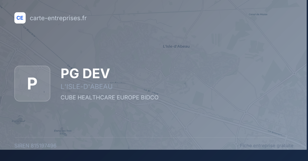 PG DEV — 815197496 — fiche entreprise