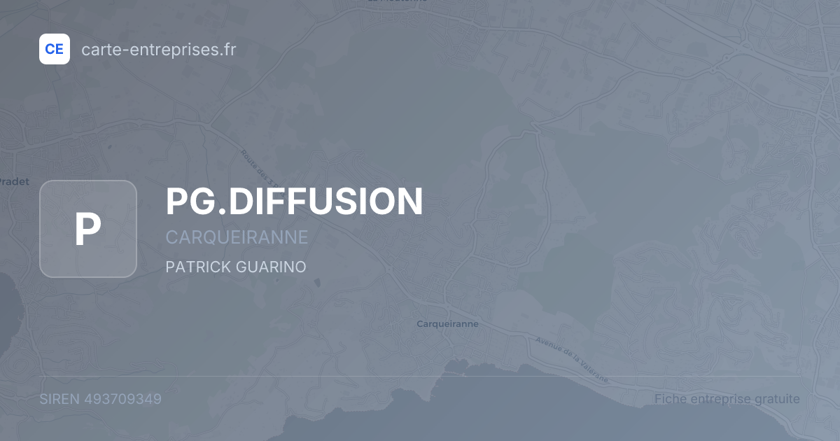PG.DIFFUSION — 493709349 — fiche entreprise