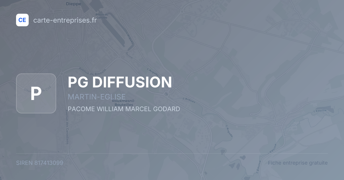 PG DIFFUSION — 817413099 — fiche entreprise