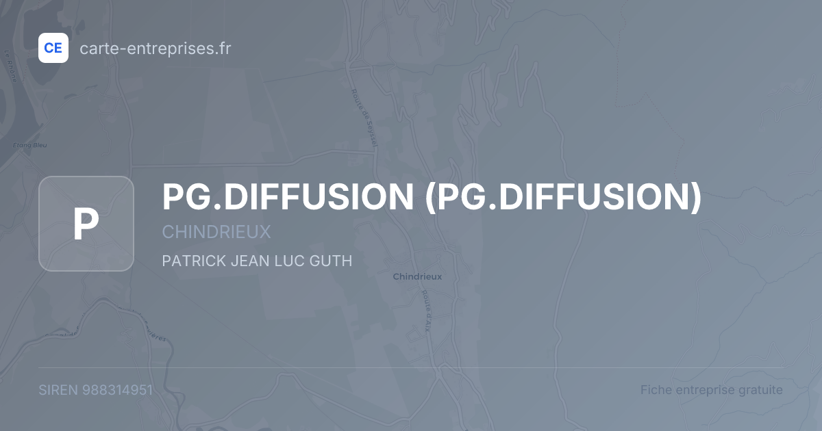 PG.DIFFUSION — 988314951 — fiche entreprise