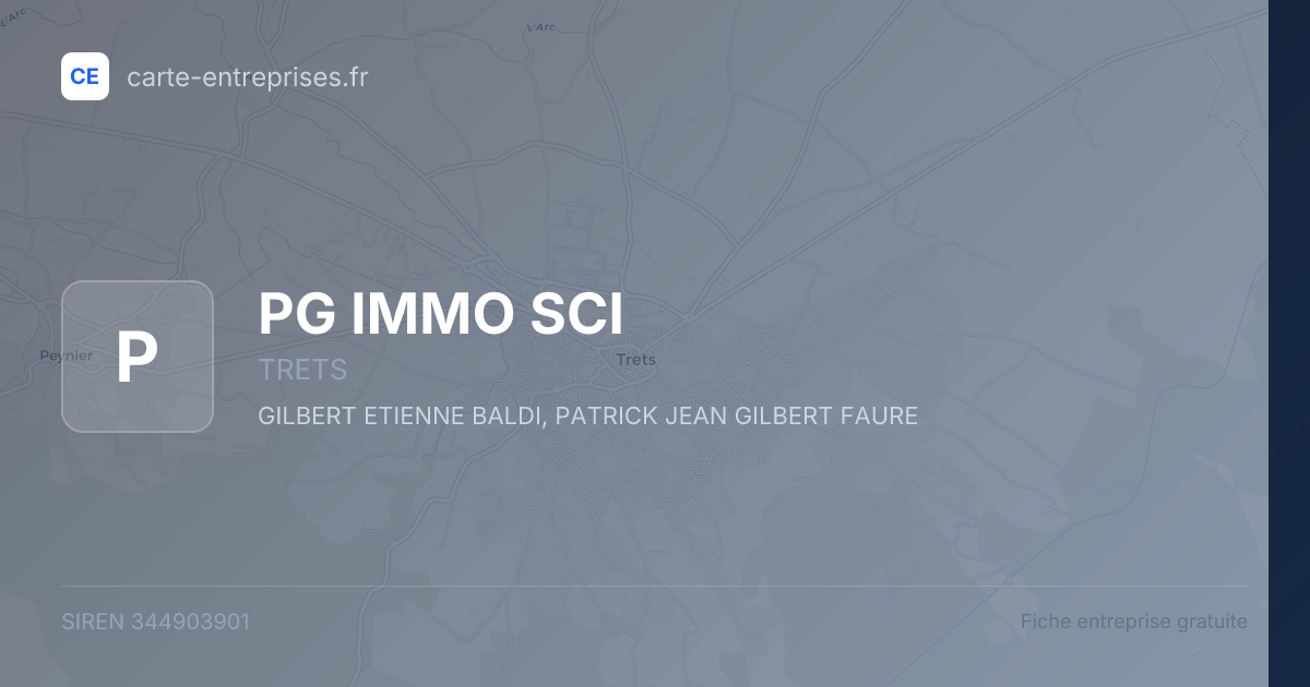 PG IMMO SCI — 344903901 — fiche entreprise