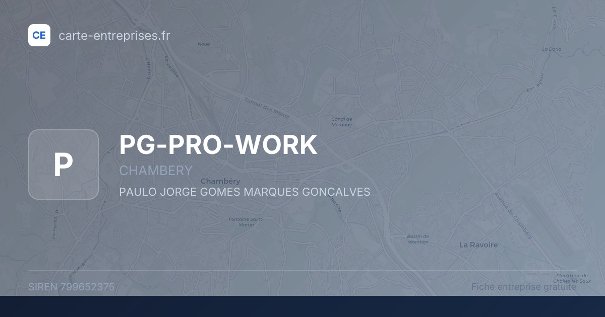 PG-PRO-WORK — 799652375 — fiche entreprise