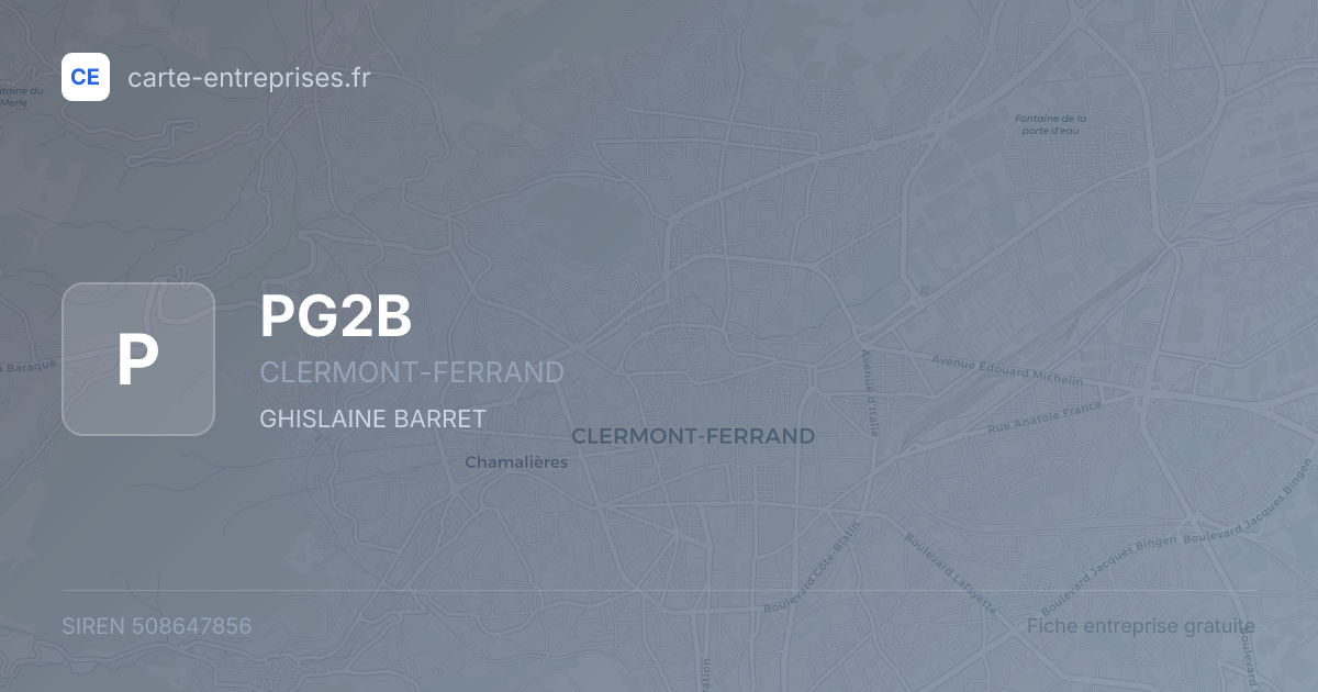 PG2B — 508647856 — fiche entreprise