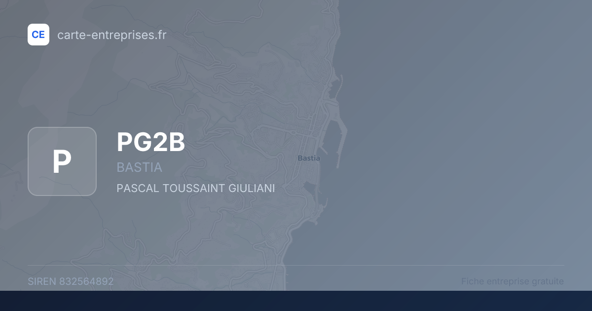 PG2B — 832564892 — fiche entreprise