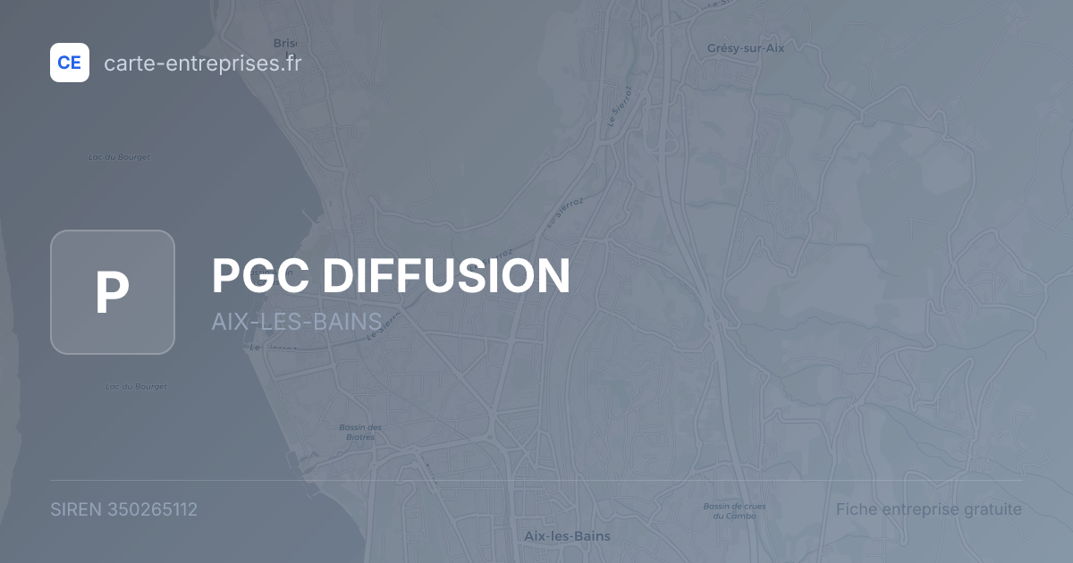 PGC DIFFUSION — 350265112 — fiche entreprise