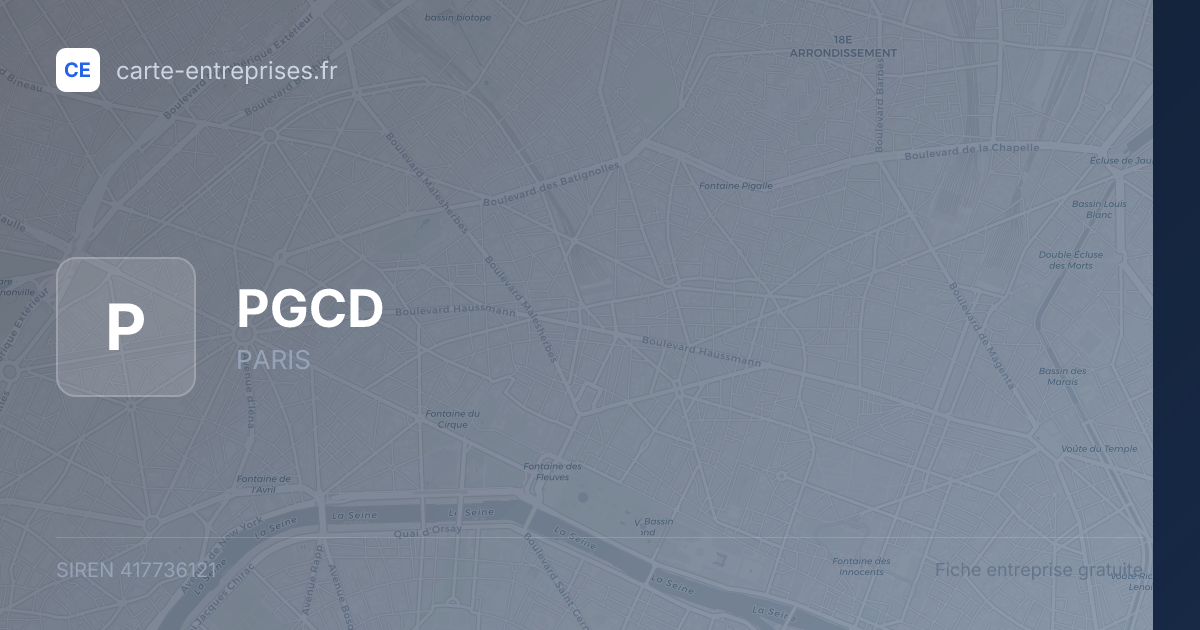 PGCD — 417736121 — fiche entreprise